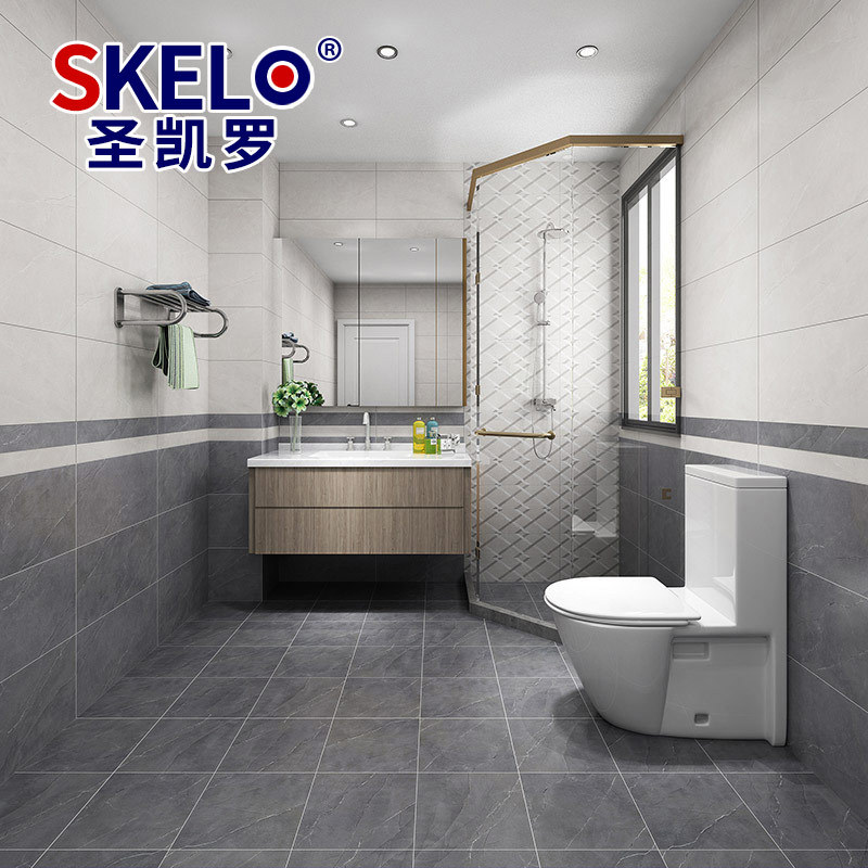 商品Alt模板：San Carlo simple modern bathroom tiles 300x600 kitchen wall tiles toilet balcony non-slip floor tiles - xtest