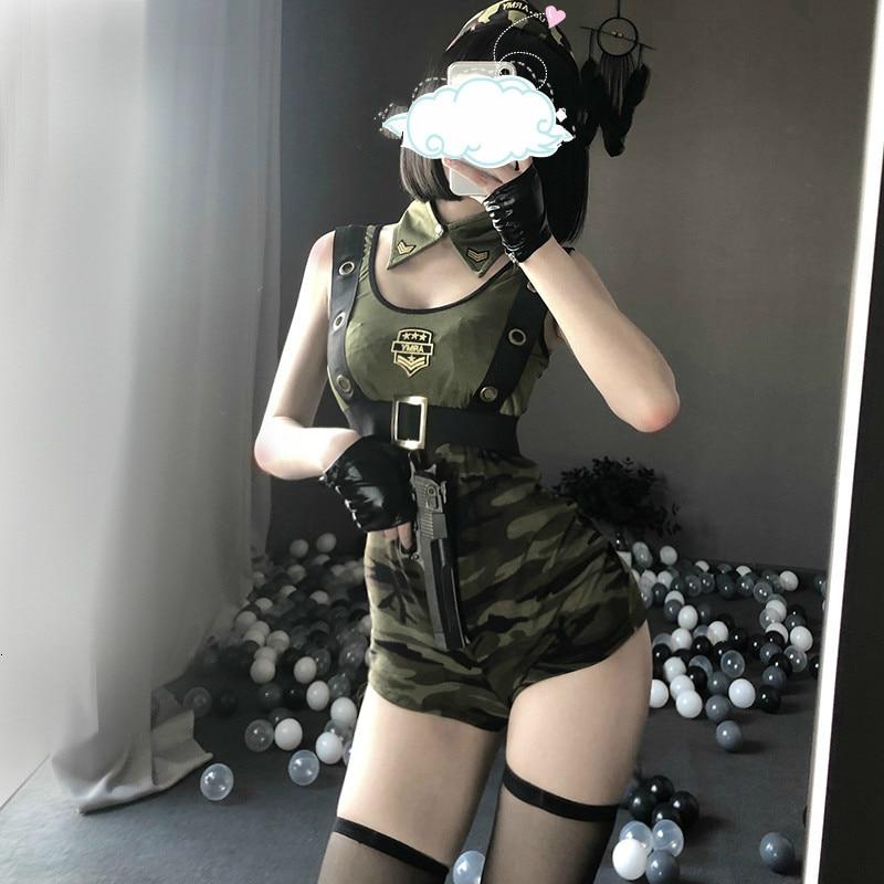 商品Alt模板：Cool Girl Army Soldier Costume Roleplay Policewoman Sexy Lingerie Dress EG0591 - xtest