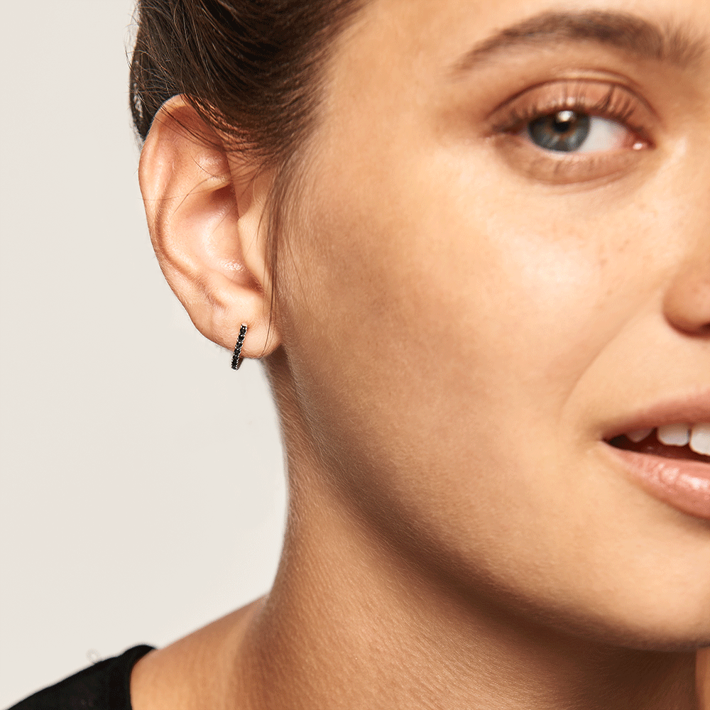商品Alt模板：Black Bird Silver Earrings - xxxxxx